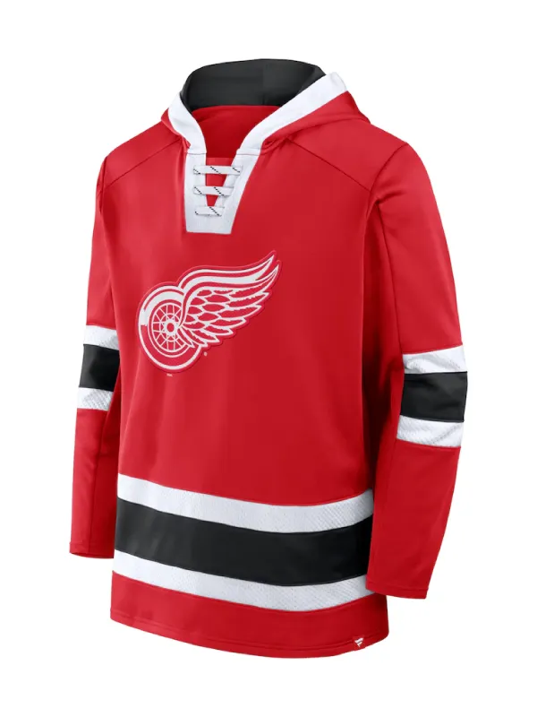 Detroit Red Wings 2025 Mens Red Hockey Hoodie