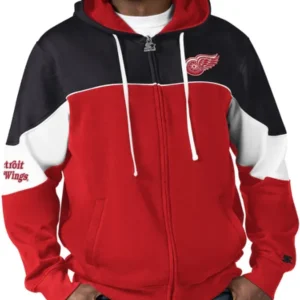 Detroit Red Wings Mens Starter Hooded Jacket