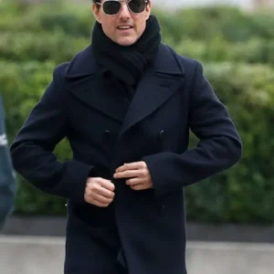 Tom Cruise MI6 Black Wool Coat