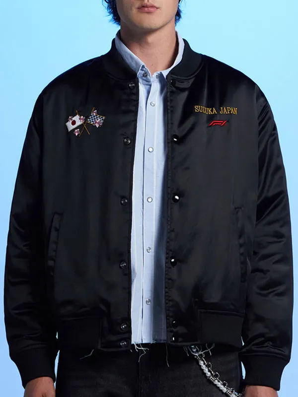 Formula 1 Japanese Grand Prix Suzuka Sakura Satin Jacket - Image 2