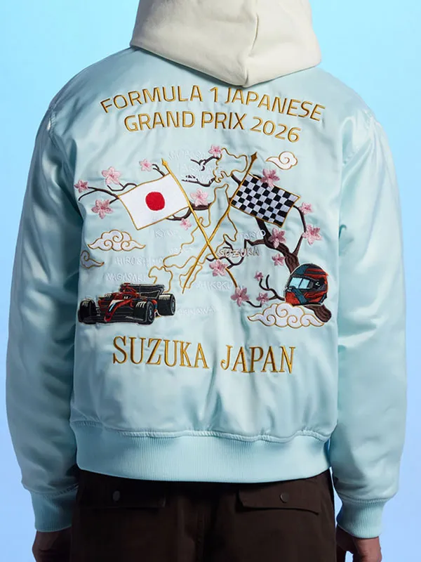 Formula 1 Japanese Grand Prix Suzuka Sakura Satin Jacket