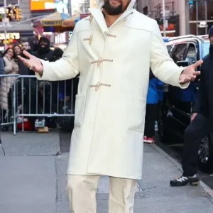 Good Morning America Jason Momoa White Coat