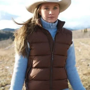 Heartland Amber Marshall Brown Puffer Vest