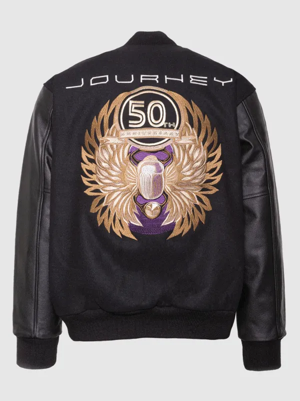 Journey 50th Anniversary Embroidered Wool Varsity Jacket