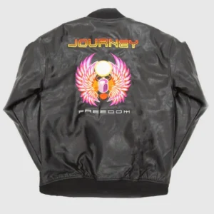 Journey Freedom Black Bomber Leather Jacket