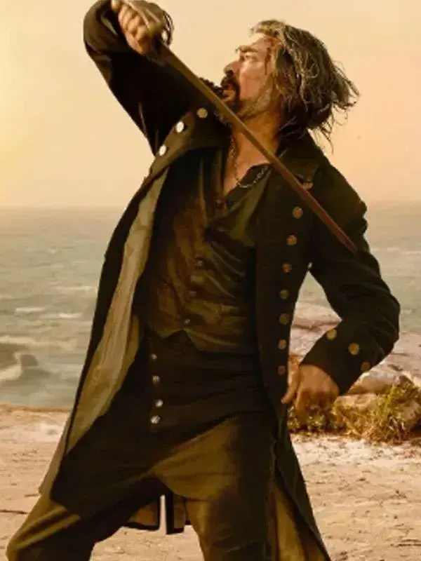 The Bluff Karl Urban Black Wool Coat