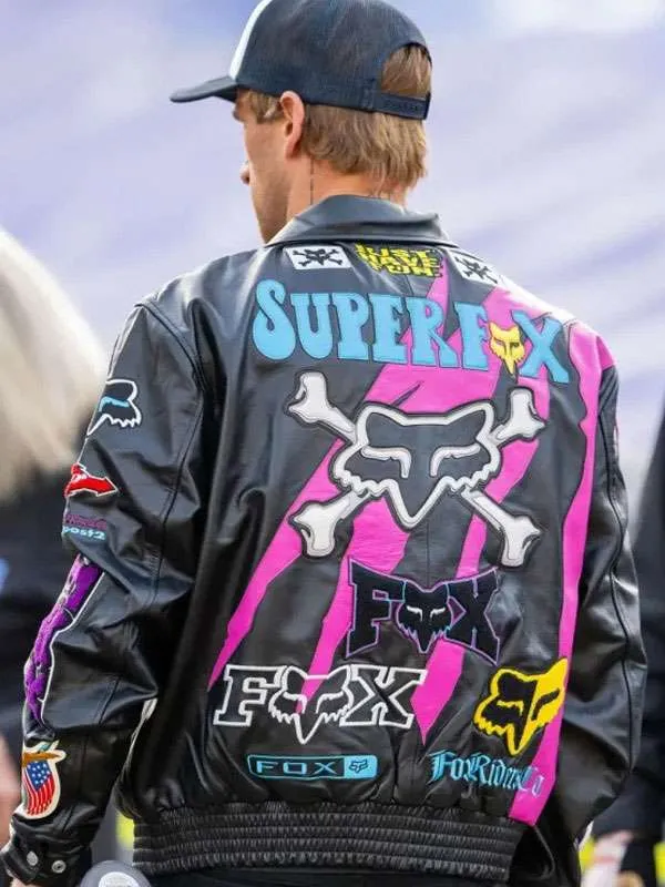 Ken Roczen Retro Fox Multicolor Leather Jacket