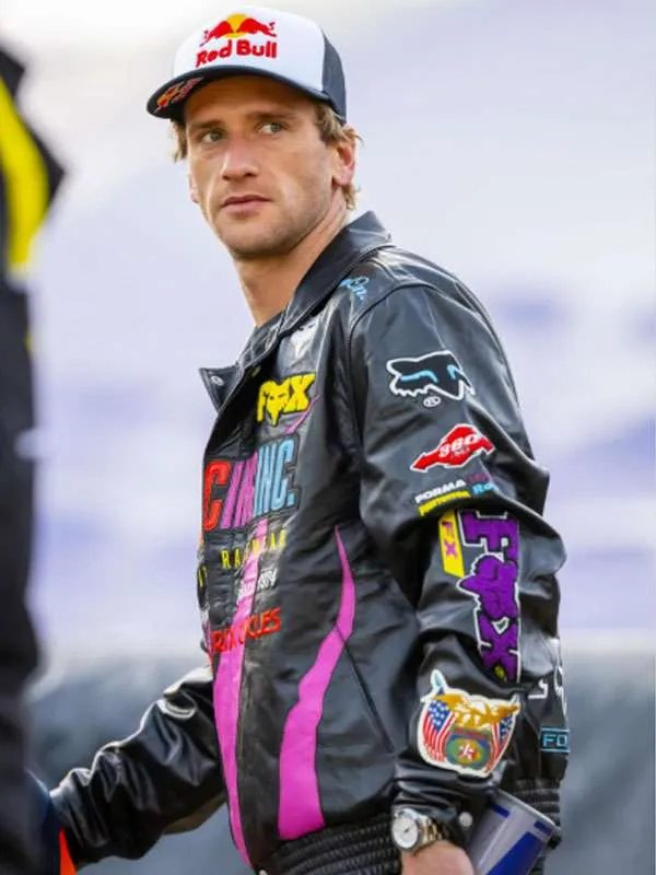 Ken Roczen Retro Fox Multicolor Leather Jacket - Image 3