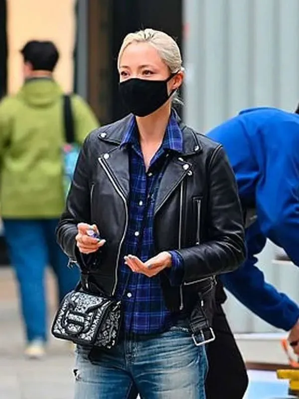 Mission Impossible 7 Pom Klementieff Biker Leather Jacket