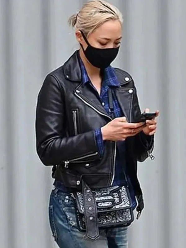 Mission Impossible 7 Pom Klementieff Biker Leather Jacket