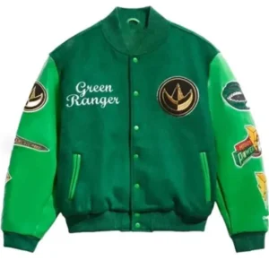 Power Rangers Green Varsity Jacket