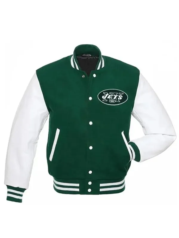 Kevin Arnold New York Jets Green Wool Varsity Jacket - Image 2