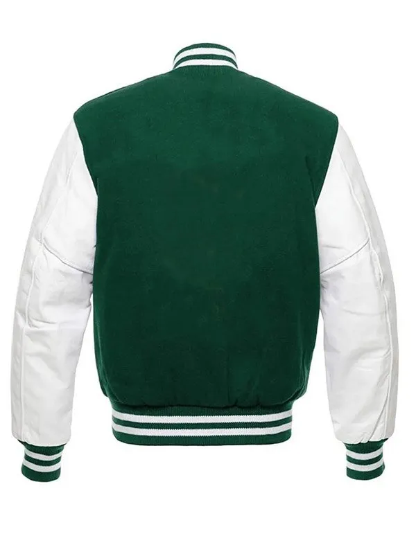 Kevin Arnold New York Jets Green Wool Varsity Jacket - Image 3