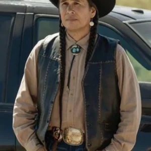 Moses Brings Plenty Yellowstone Mo Leather Vest