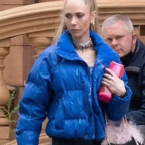 Keeley Jones Ted Lasso S03 Blue Puffer Jacket