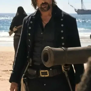 The Bluff Karl Urban Black Wool Coat