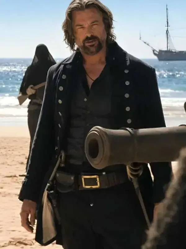 The Bluff Karl Urban Black Wool Coat