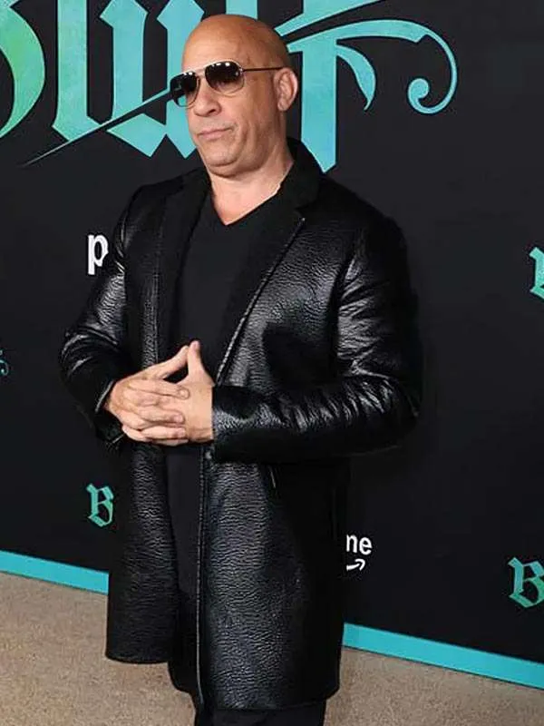 The Bluff Vin Diesel Black Leather Coat