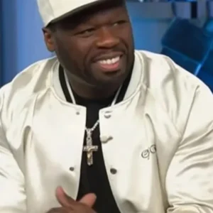 The Kelly Clarkson Show 50 Cent White Bomber Jacket