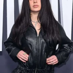 The Moment Charli XCX Black Leather Jacket