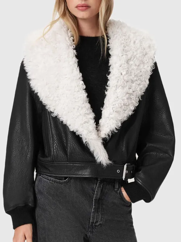 The Moment Lily Mcmenamy Black Leather Jacket - Image 2