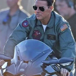 Tom Cruise Top Gun Maverick Bomber Leather Jacket