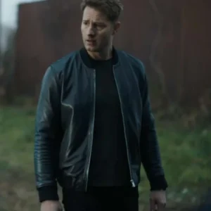 Tracker S02 Justin Hartley Black Leather Jacket