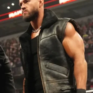 WWE Austin Theory Black Leather Vest