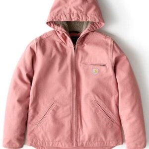 Women’s Sherpa Lined Jacket Loose Fit Washed Duck Rose Tint