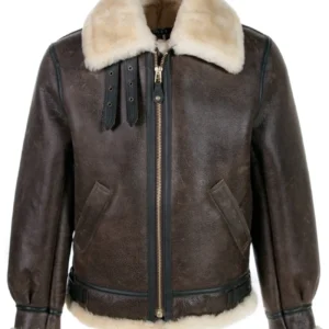 B-3 Sheepskin Leather Bomber Jacket