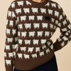 Abolish Everything S02 Brown Sheep Print Sweater
