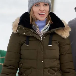 Katie Cassidy A Royal Christmas Crush Puffer Jacket