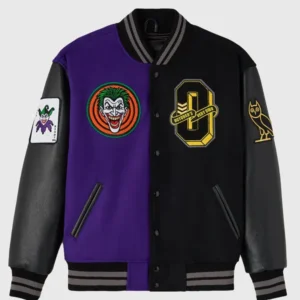 Batman x The Joker Split Letterman Varsity Jacket