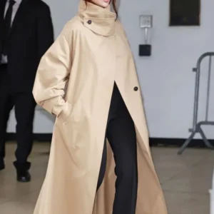 Drew Barrymore Show Olivia Munn Le Warhol Trench Coat