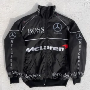 Formula 1 Mercedes Benz McLaren Black Racing Jacket