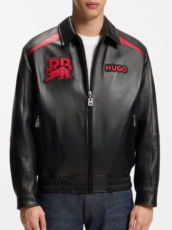 HUGO x Visa Cash App Racing Bulls Leather Jacket - Image 2