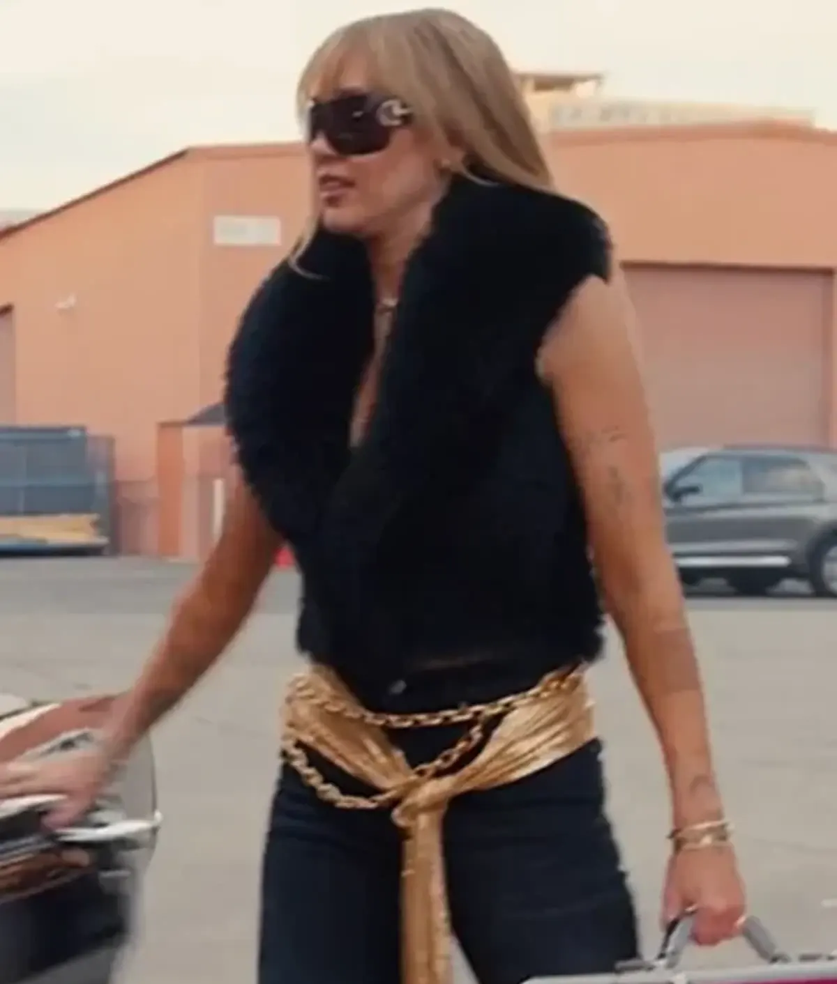 Hannah Montana 20th Anniversary Special Miley Cyrus Faux Fur Vest - Image 2