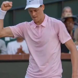 Jannik Sinner BNP Paribas Open Pink Shirt
