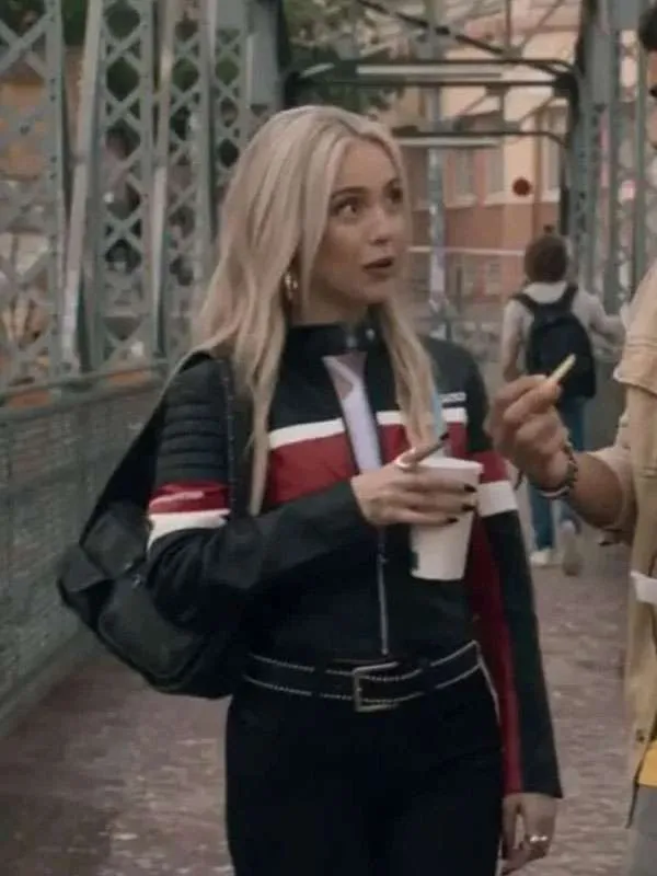 Idolos Luna Cardona Cropped Moto Leather Jacket - Image 3