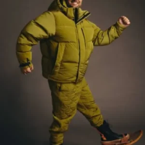 Nashville Lifestyles Nate Bargatze Green Puffer Jacket