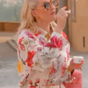 Real Housewives of Beverly Hills S15 Erika Girardi Floral Print Shirt