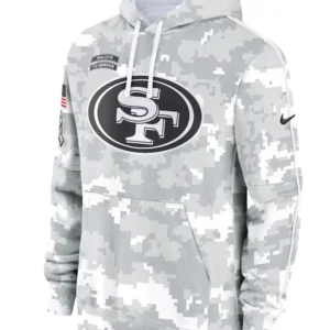 2024 San Francisco 49ers Arctic Camo Salute to Service Hoodie
