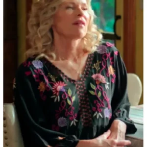 Sullivans Crossing S03 Black Floral Embroidered Dress