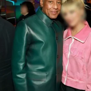 The Electric State Giancarlo Esposito Green Leather Jacket