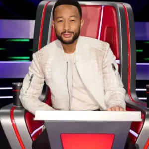 The Voice 2026 John Legend Crocodile Leather Jacket