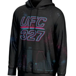 UFC 327 Miami Skyline Black Hoodie