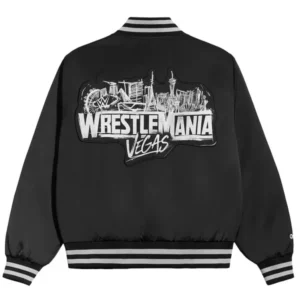 WWE WrestleMania 42 Vegas Black Varsity Jacket