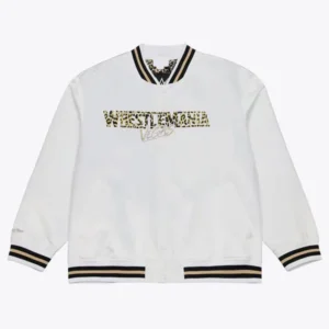 WWE WrestleMania 42 White Satin Jacket