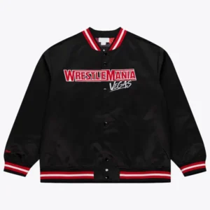 WWE WrestleMania Vegas Black Satin Jacket