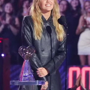 iHeartRadio Music Awards Miley Cyrus Black Coat